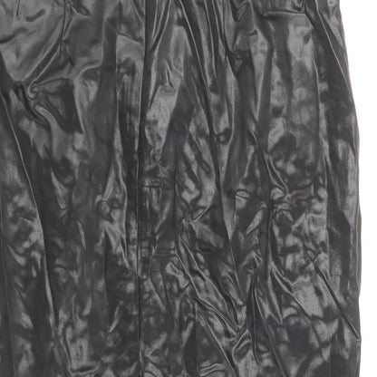 French Connection Womens Black Cotton Straight & Pencil Skirt Size 10 Zip