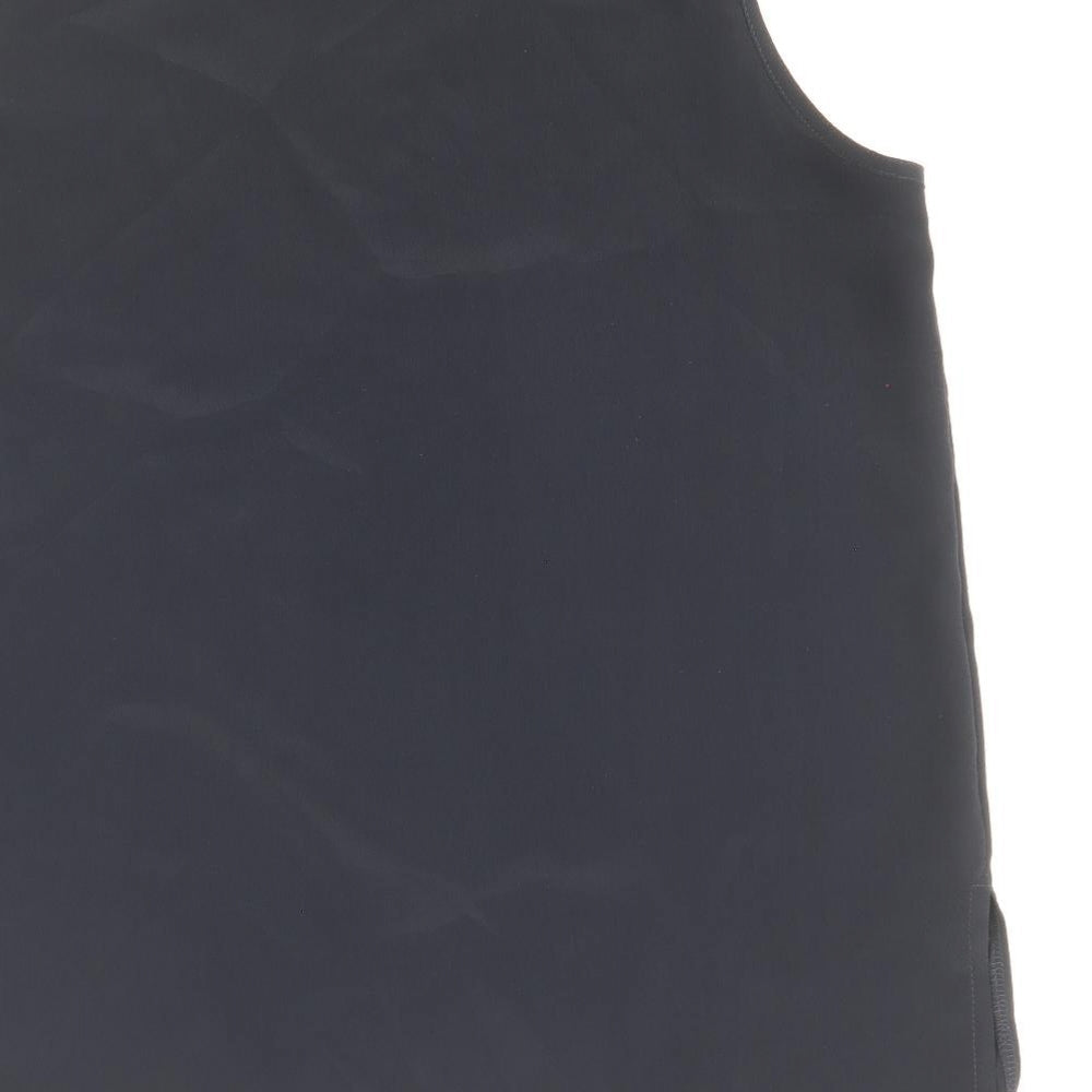 Elsie Womens Blue Polyester Basic Tank Size 10 Round Neck