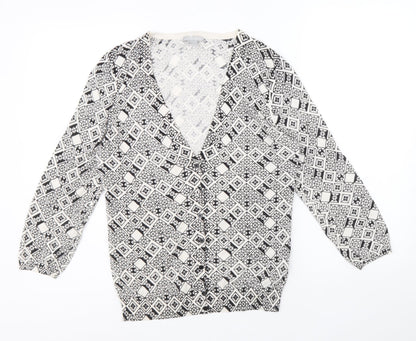 Womens UK Size M H&M Black Cardigan Jumper