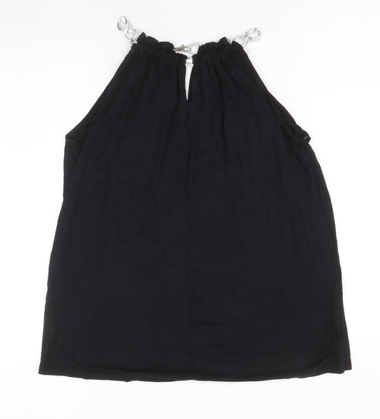 Womens UK Size M Cable & Gauge Black Basic Tank