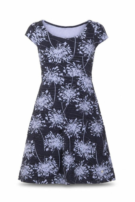 RJR.John Rocha Womens Purple Floral Polyester A-Line Size 10 Boat Neck Pullover