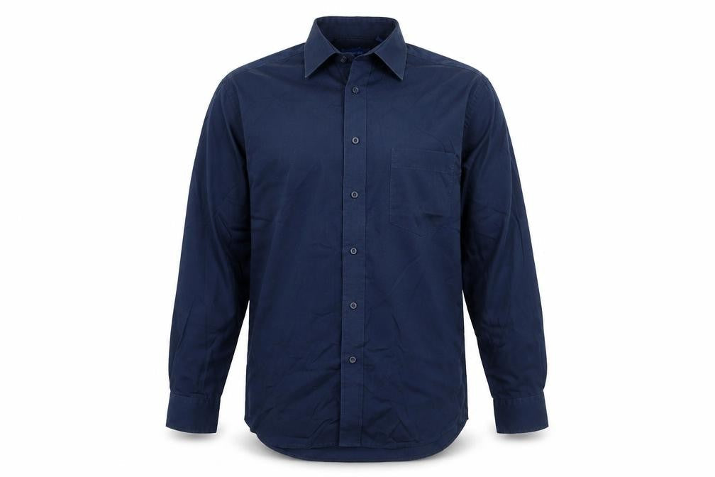 Mens UK Size 16.5 Peter England Blue  Button-Up Long Sleeve Casual Shirt