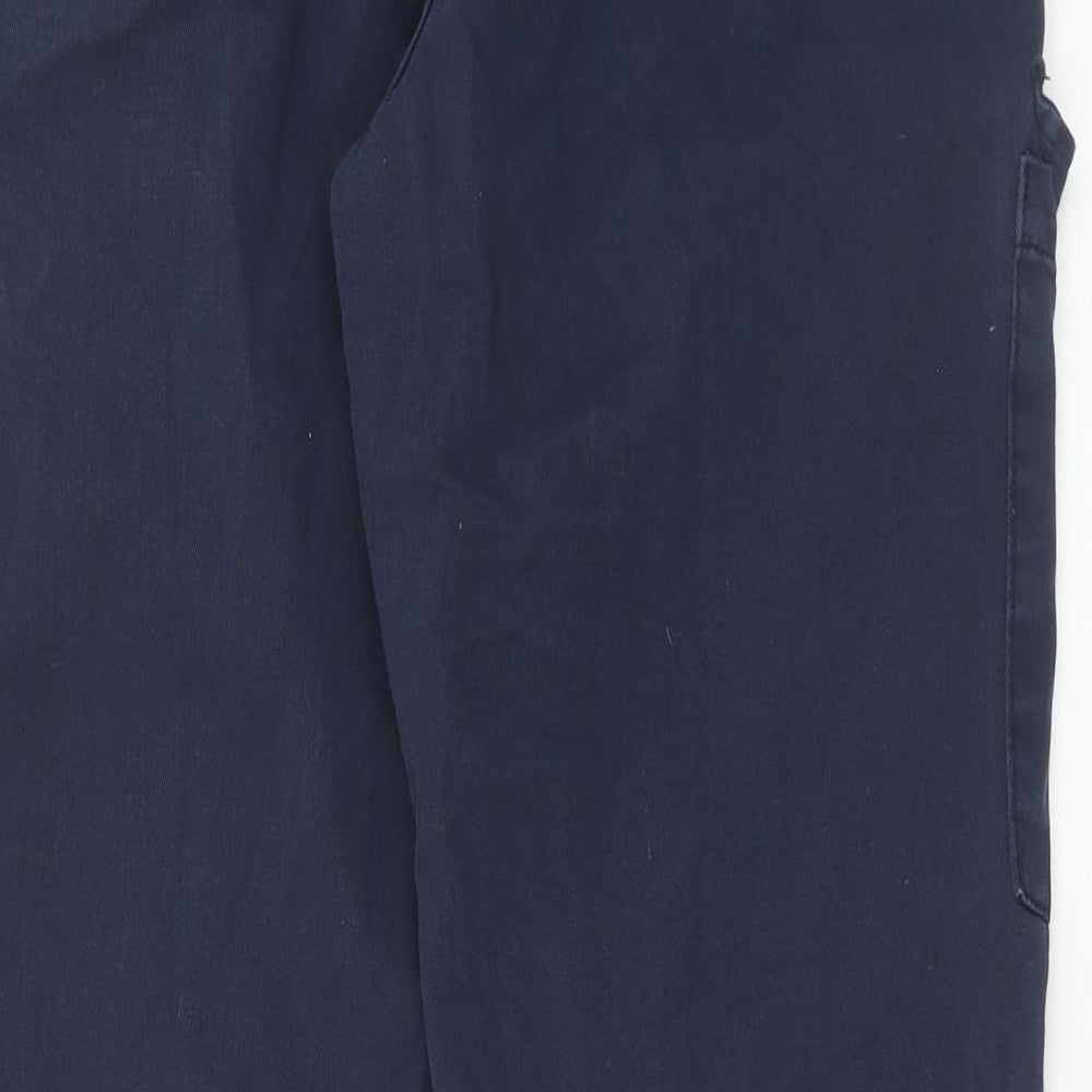 New Look Womens Blue Cotton Tapered Jeans Size 8 Regular Zip