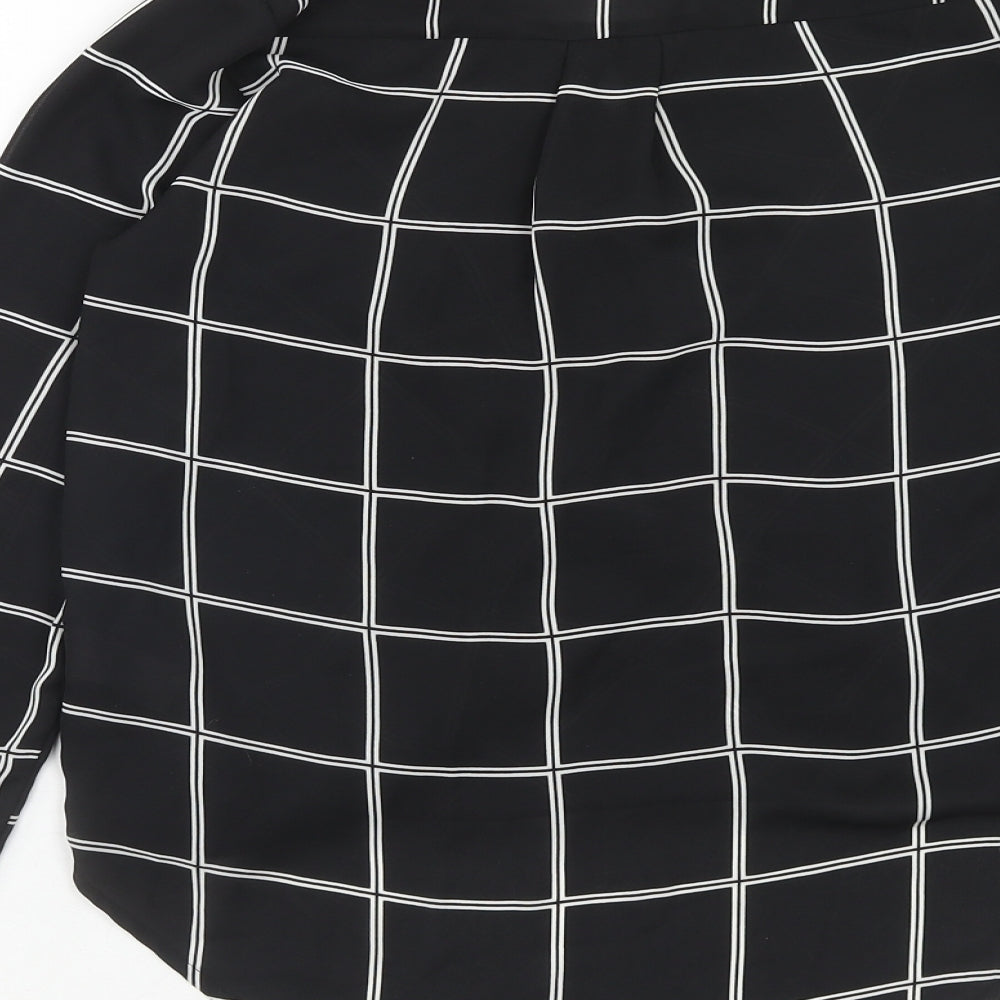 Womens UK Size 6 Atmosphere Black Wrap Blouse