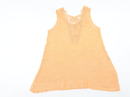 Womens UK Size 10 NEXT Orange Basic Tank