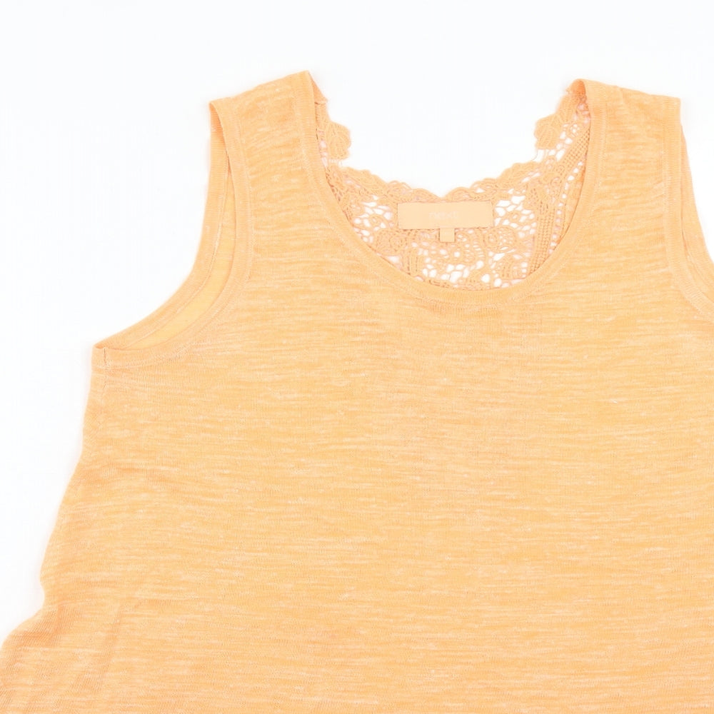 Womens UK Size 10 NEXT Orange Basic Tank