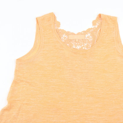 Womens UK Size 10 NEXT Orange Basic Tank