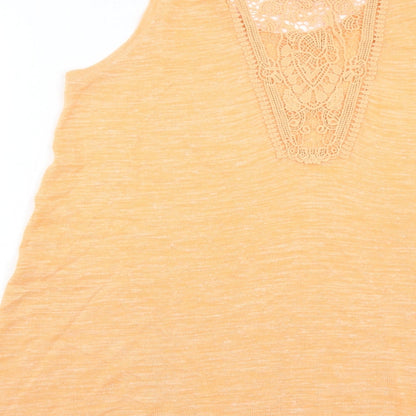 Womens UK Size 10 NEXT Orange Basic Tank