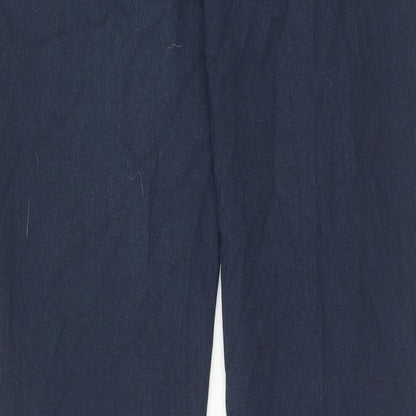 New Look Mens Blue Polyester Trousers Size 34 in Regular Hook & Eye