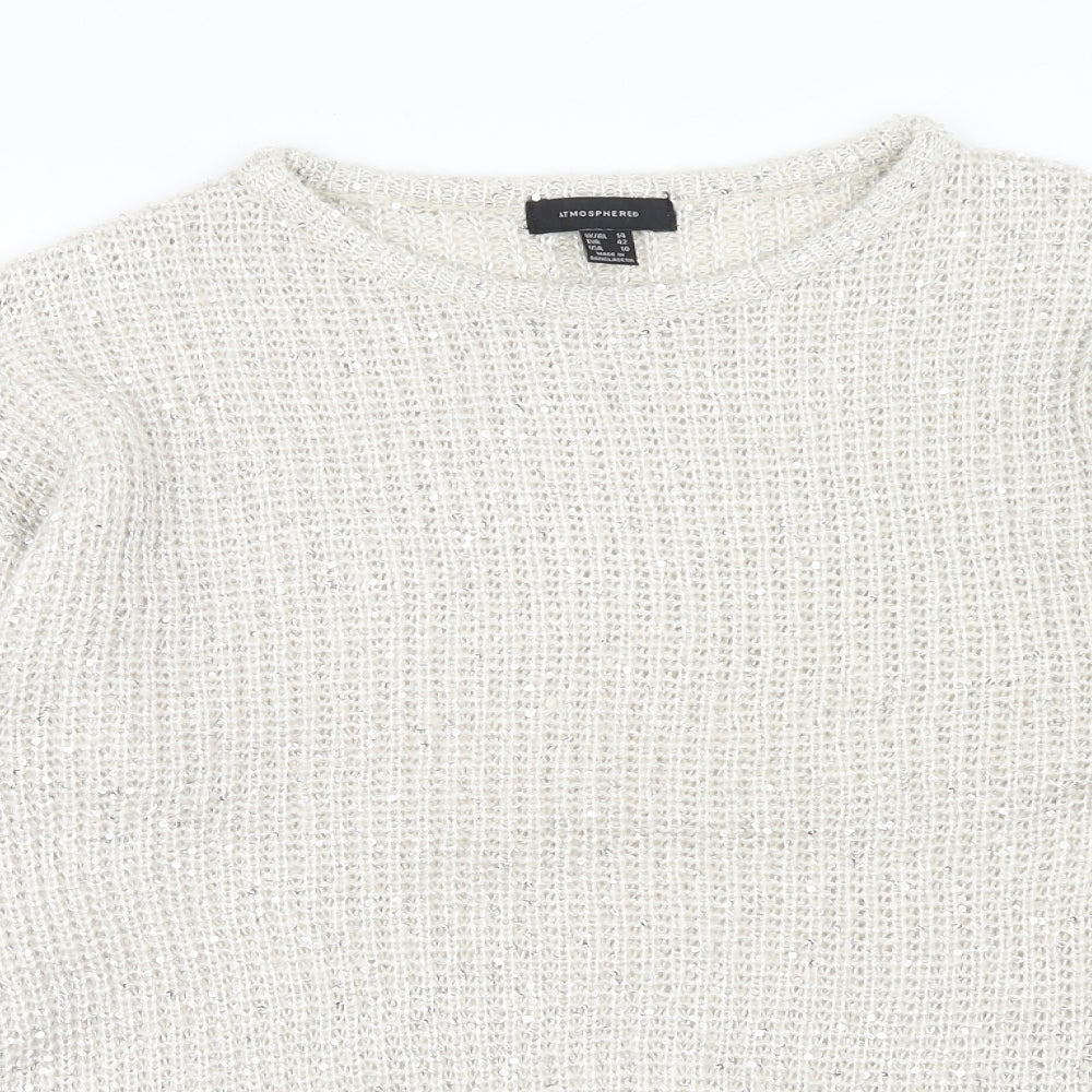 Womens UK Size 14 Atmosphere Beige Pullover Jumper