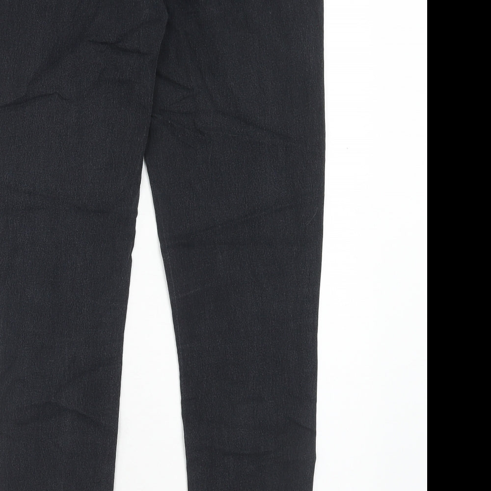 Denim & Co. Womens Black Cotton Skinny Jeans Size 12 Regular Zip