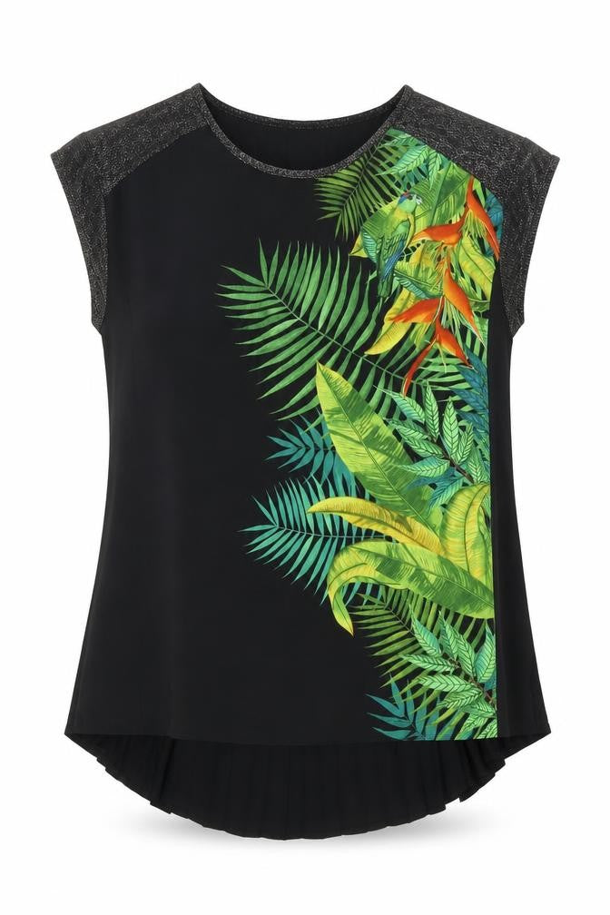 Womens UK Size M Oasis Black Basic Blouse