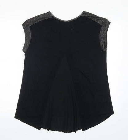 Womens UK Size M Oasis Black Basic Blouse