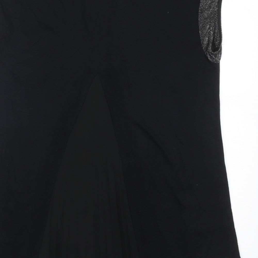Womens UK Size M Oasis Black Basic Blouse