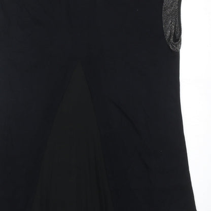 Womens UK Size M Oasis Black Basic Blouse