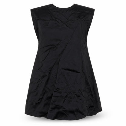 Zara Womens Black Viscose A-Line Size XS Off the Shoulder Zip - Shoulder Pads