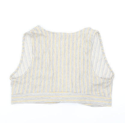 Womens UK Size XL Pull&Bear Multicoloured Cropped Tank