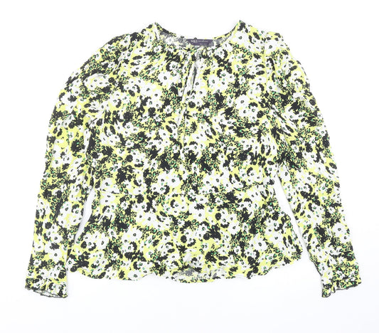 Womens UK Size 12 Marks and Spencer Yellow Basic Blouse