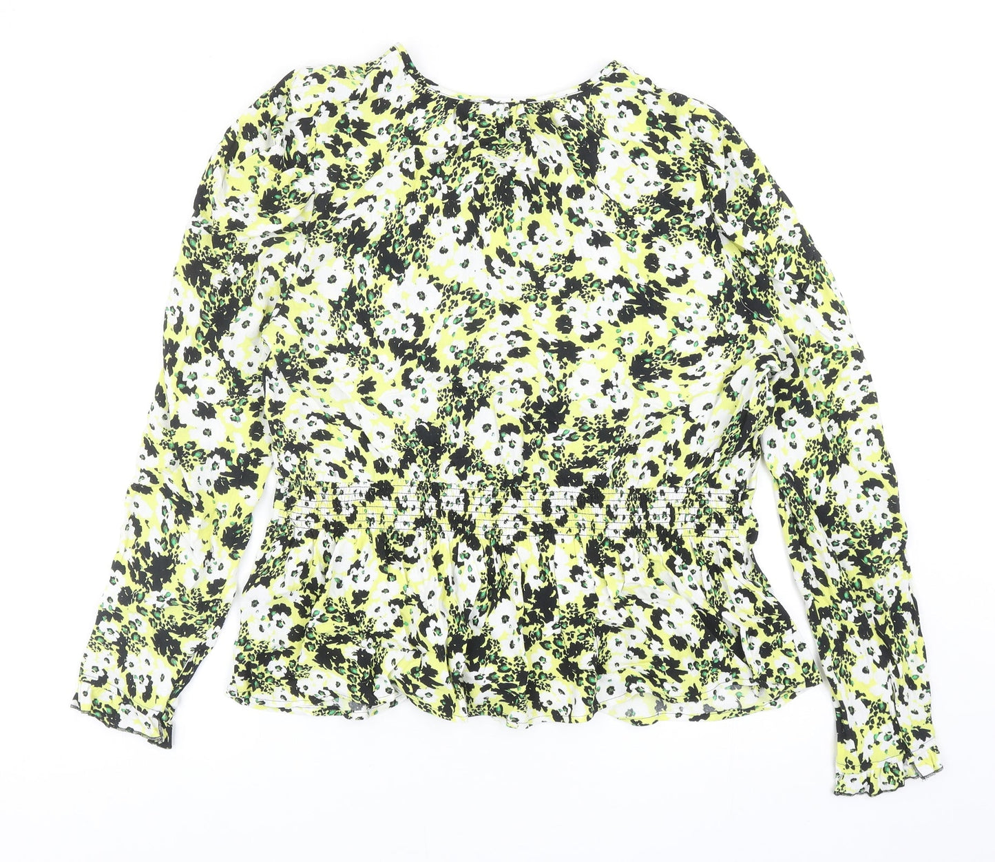 Womens UK Size 12 Marks and Spencer Yellow Basic Blouse