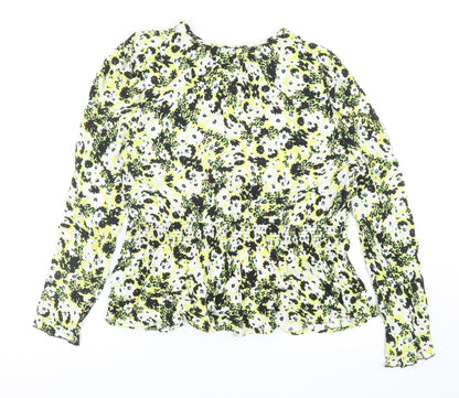 Womens UK Size 12 Marks and Spencer Yellow Basic Blouse