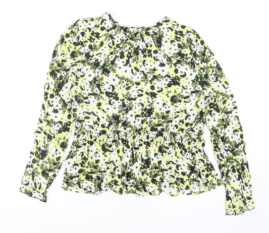 Womens UK Size 12 Marks and Spencer Yellow Basic Blouse