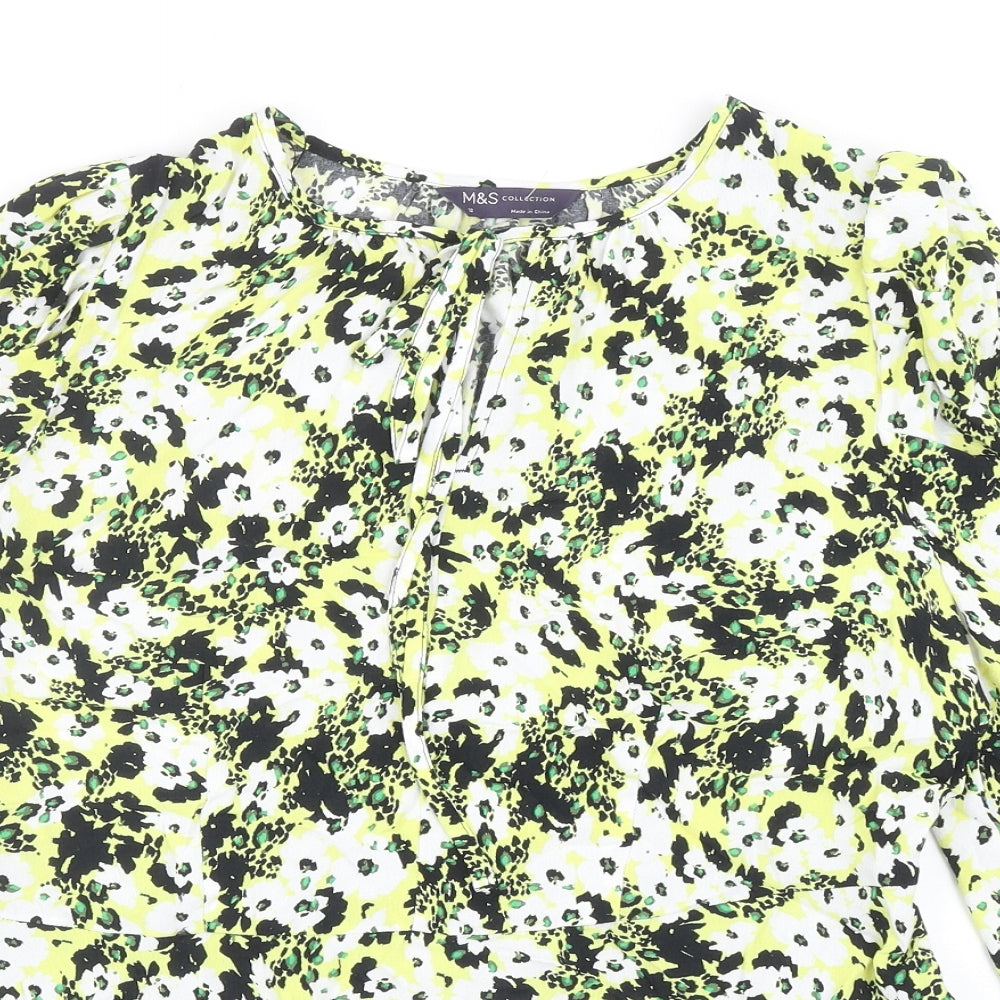 Womens UK Size 12 Marks and Spencer Yellow Basic Blouse