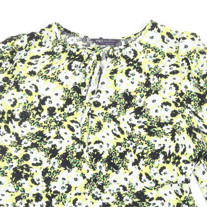 Womens UK Size 12 Marks and Spencer Yellow Basic Blouse