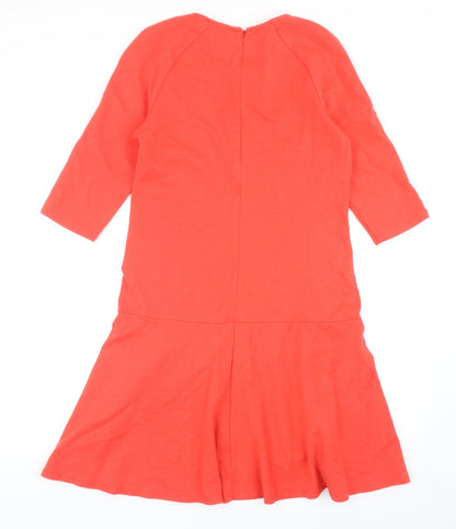 ESMARA Womens Red Cotton Trapeze & Swing Size S Round Neck Zip
