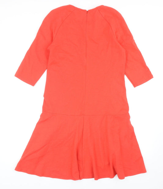 ESMARA Womens Red Cotton Trapeze & Swing Size S Round Neck Zip