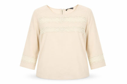Womens UK Size 12 Oasis Beige Basic Blouse