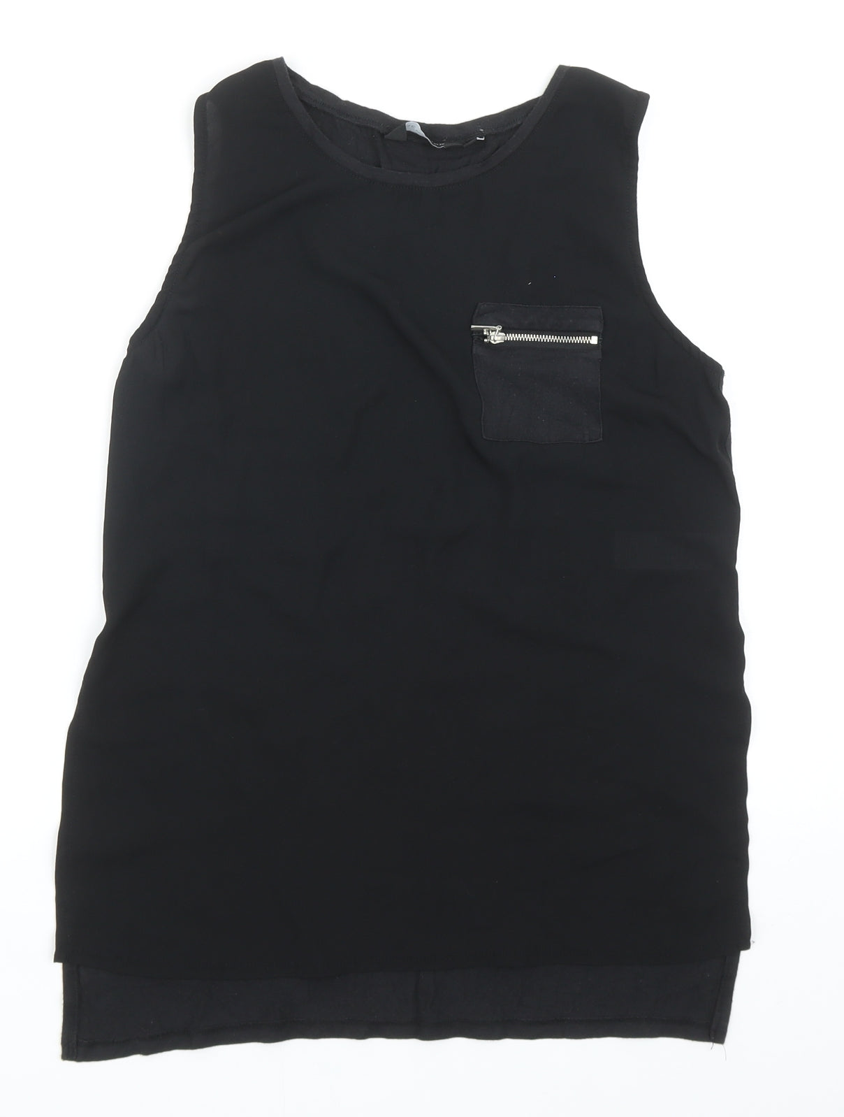 Womens UK Size 10 New Look Black Basic Tank