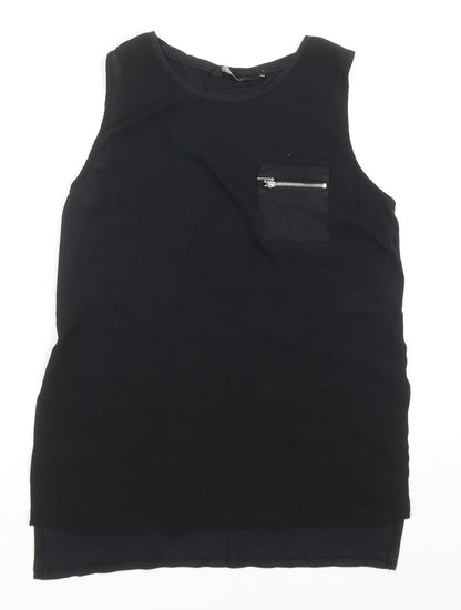 Womens UK Size 10 New Look Black Basic Tank