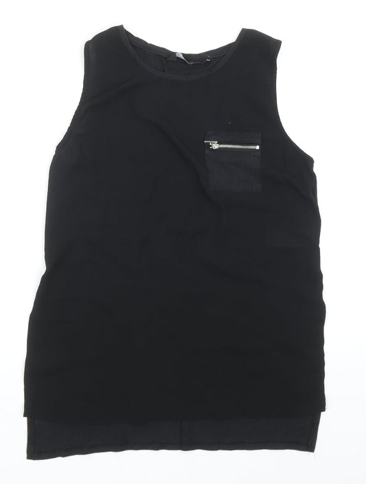 Womens UK Size 10 New Look Black Basic Tank
