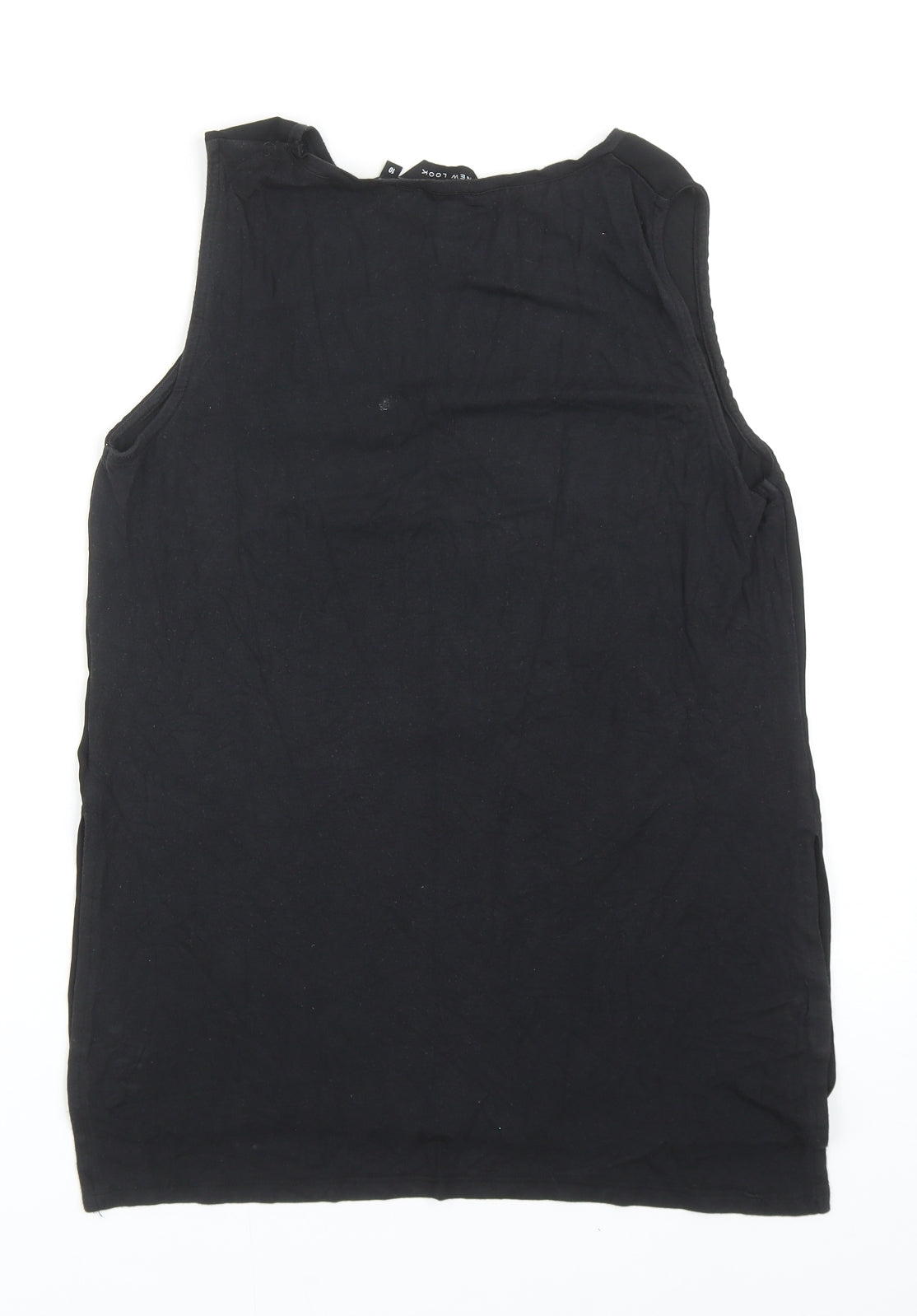 Womens UK Size 10 New Look Black Basic Tank