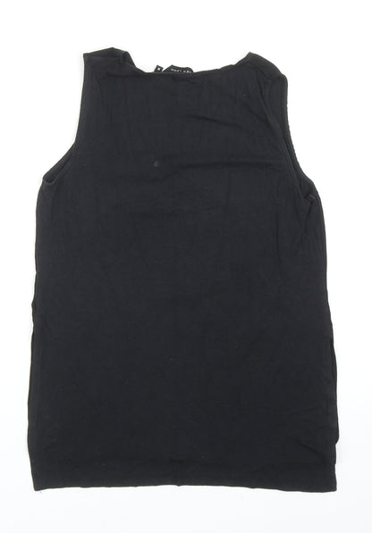 Womens UK Size 10 New Look Black Basic Tank