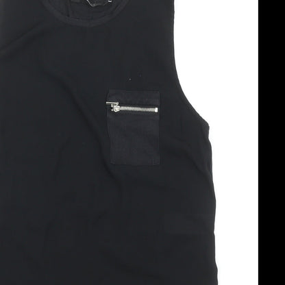 Womens UK Size 10 New Look Black Basic Tank