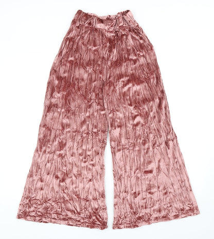 Topshop Womens Pink Polyester Dress Pants Trousers Size 6 Regular