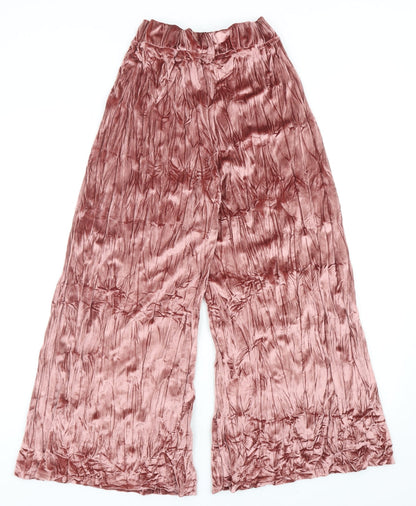 Topshop Womens Pink Polyester Dress Pants Trousers Size 6 Regular