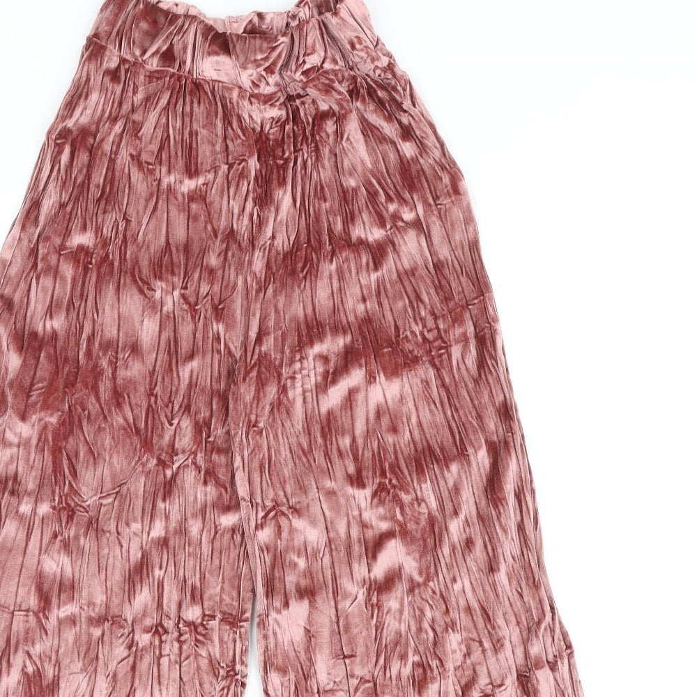 Topshop Womens Pink Polyester Dress Pants Trousers Size 6 Regular