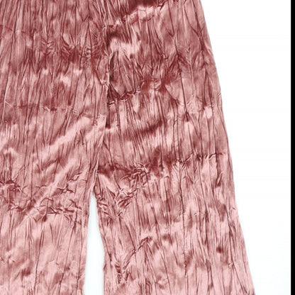 Topshop Womens Pink Polyester Dress Pants Trousers Size 6 Regular