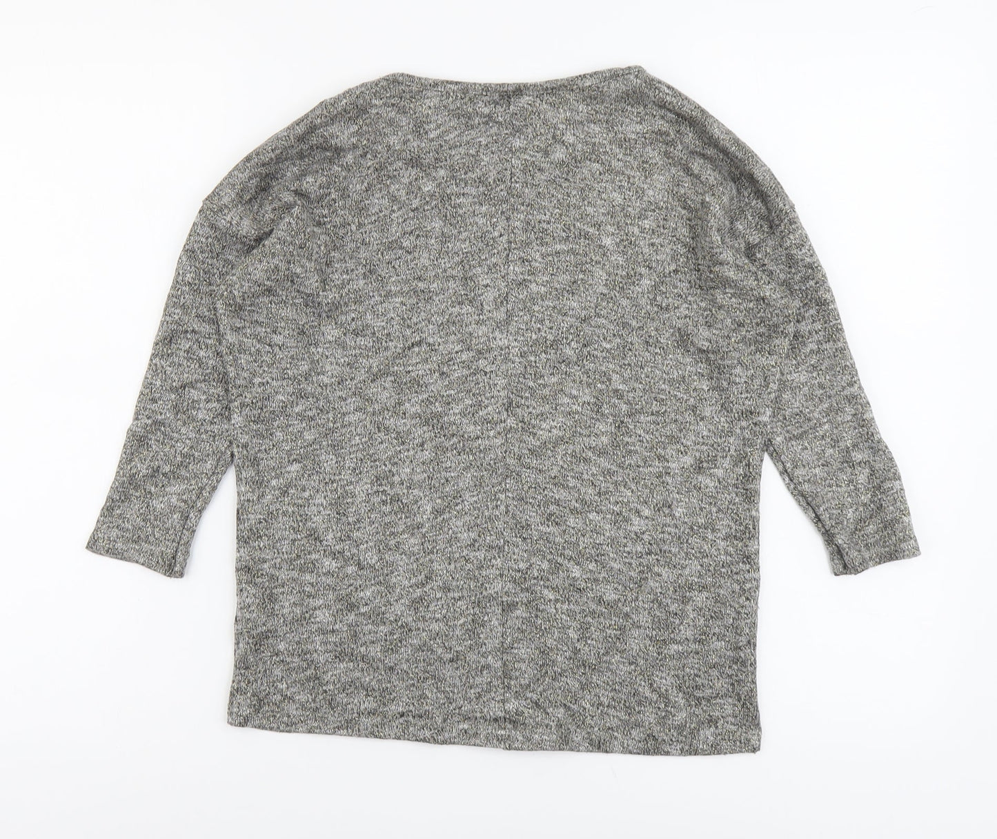 TU Womens Grey Boat Neck Viscose Pullover Jumper Size 8