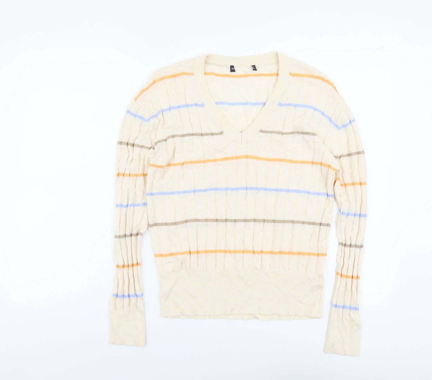 Womens UK Size M Marks and Spencer Beige Pullover Jumper