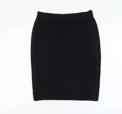 LUCIA Womens Black Acrylic Straight & Pencil Skirt Size M