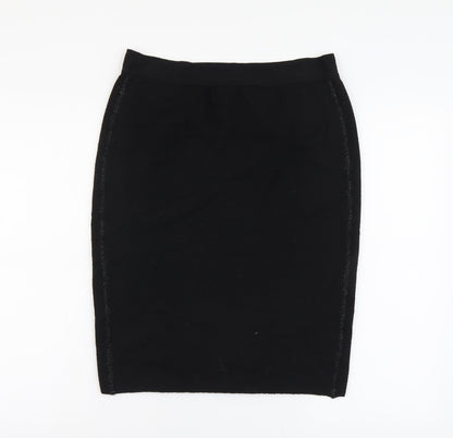 LUCIA Womens Black Acrylic Straight & Pencil Skirt Size M