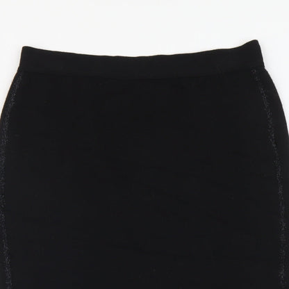 LUCIA Womens Black Acrylic Straight & Pencil Skirt Size M