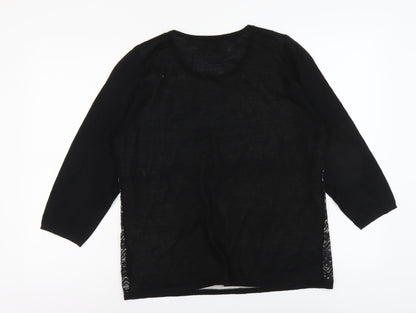 Womens UK Size 16 Monsoon Black Pullover Jumper