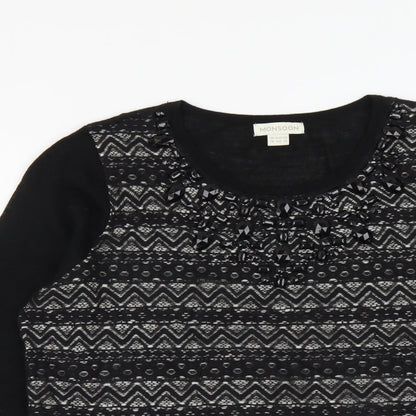 Womens UK Size 16 Monsoon Black Pullover Jumper