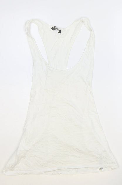 Womens UK Size M ASOS White Basic Tank