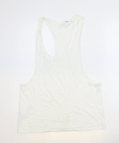 Womens UK Size M ASOS White Basic Tank