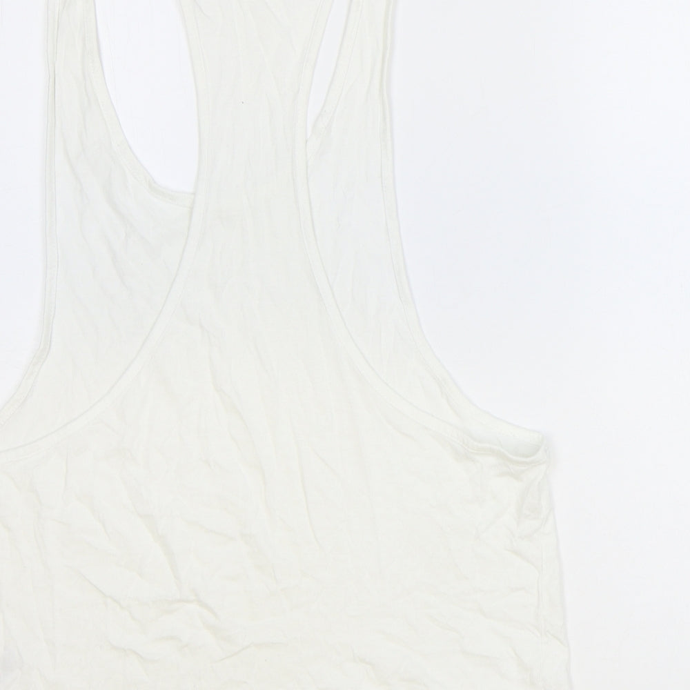 Womens UK Size M ASOS White Basic Tank
